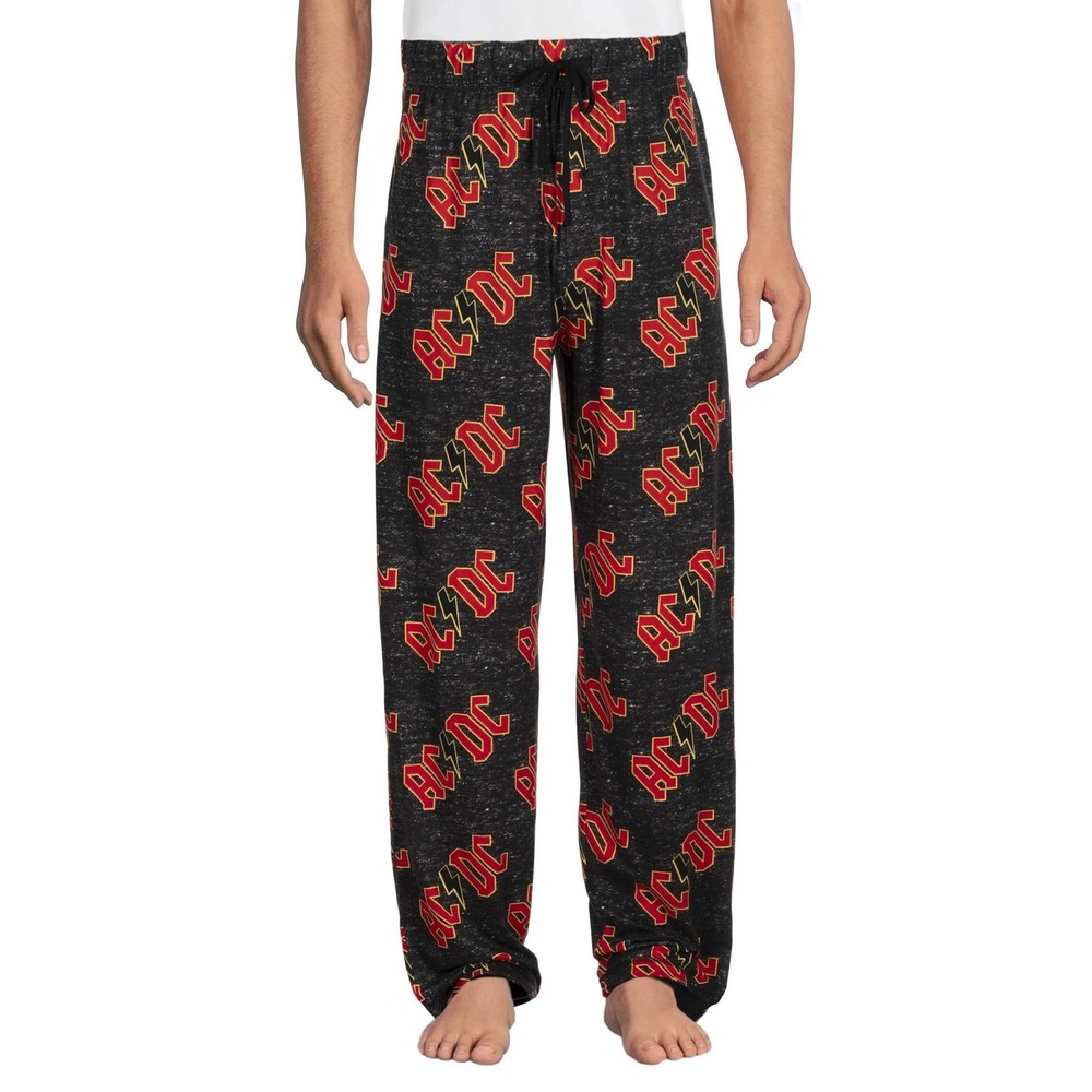 AC/DC Sleep Pants Mens Size M Nightsky AOP Black Lounge Pajama Pants NWT